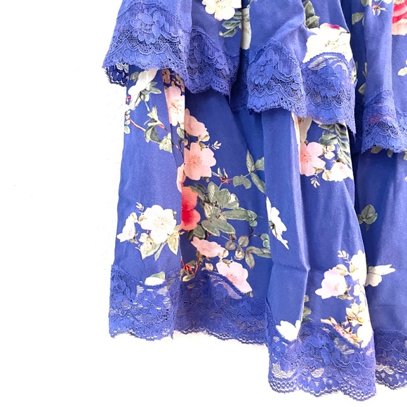 NWT Lovers + Friends Elouise Off Shoulder Floral Midi Dress - Picture 10 of 13